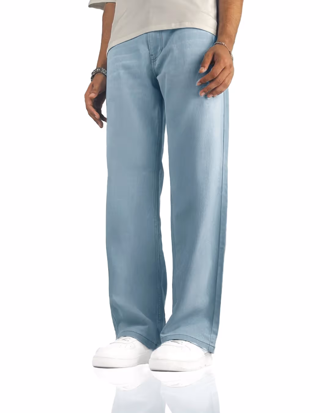 Ice Blue Straight Cut Jeans image 1