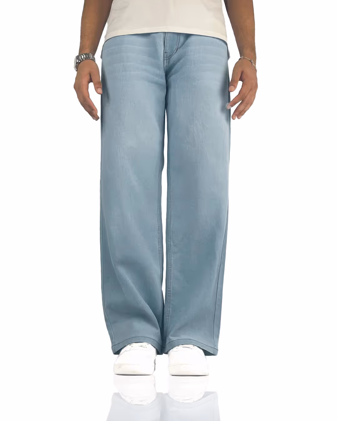 Ice Blue Straight Cut Jeans image 2