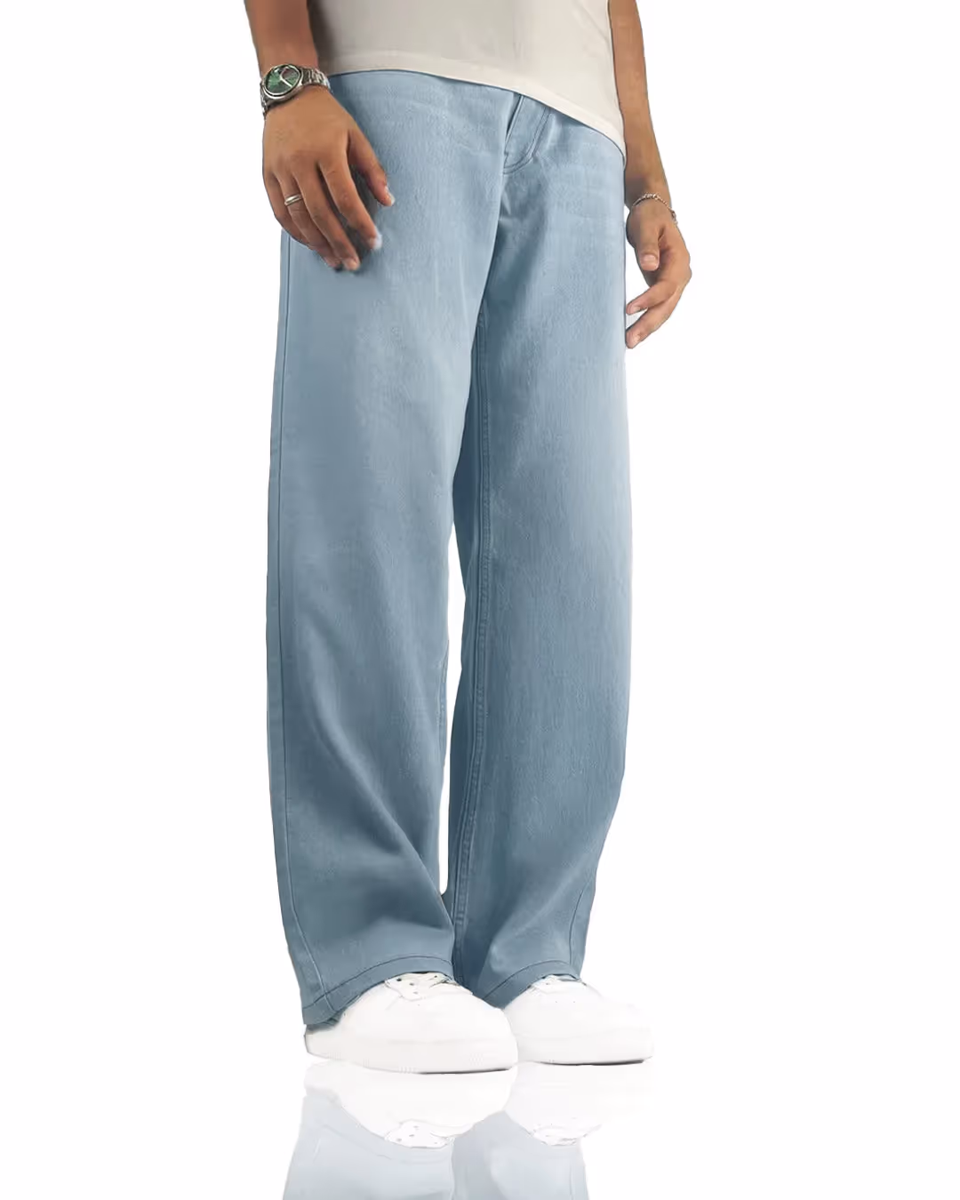 Ice Blue Straight Cut Jeans image 4