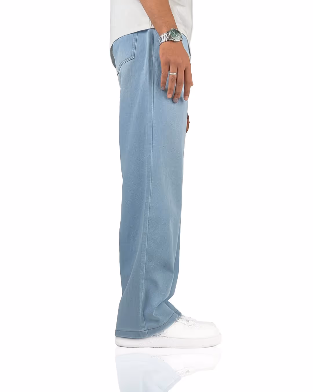 Ice Blue Straight Cut Jeans image 5