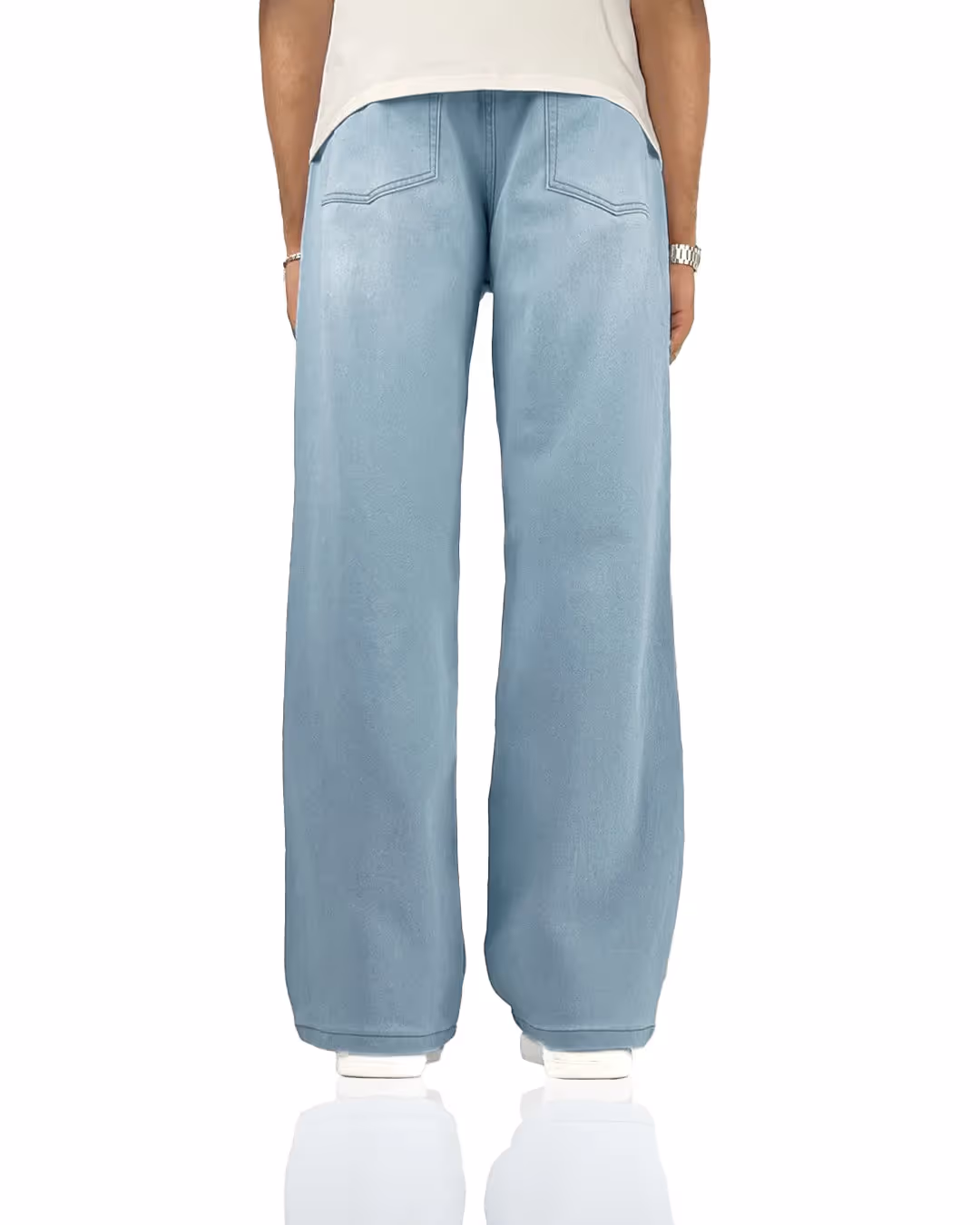 Ice Blue Straight Cut Jeans image 7