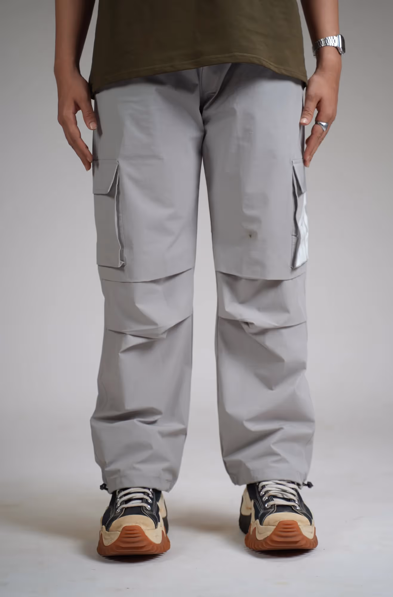 Ice Grey Parachute Pants  image 5