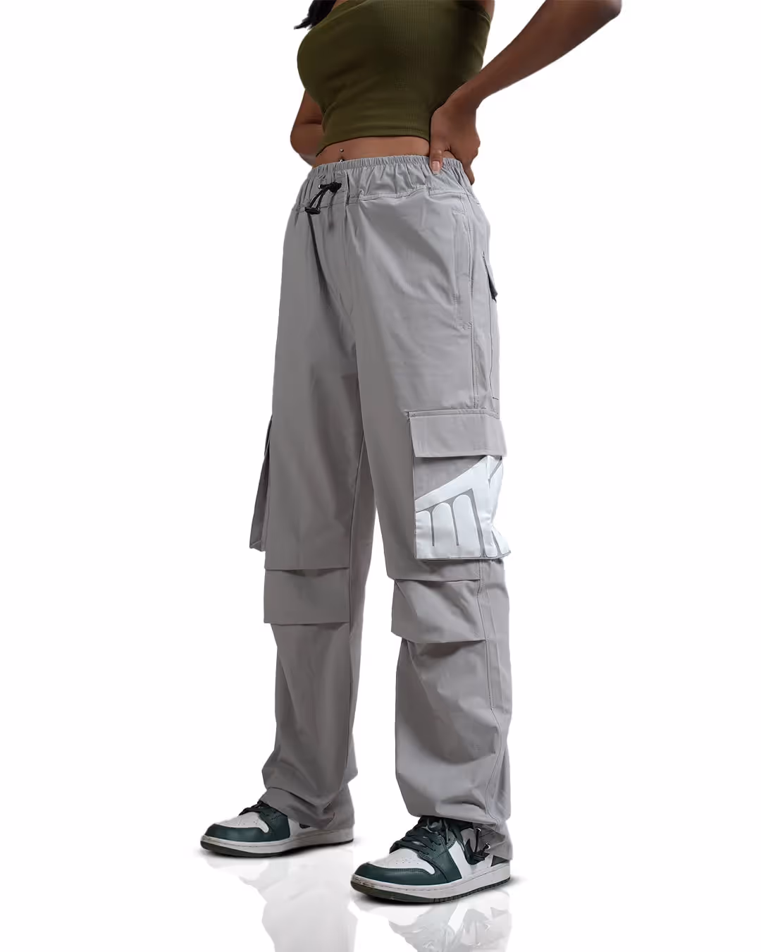 Ice Grey Parachute Pants  image 6