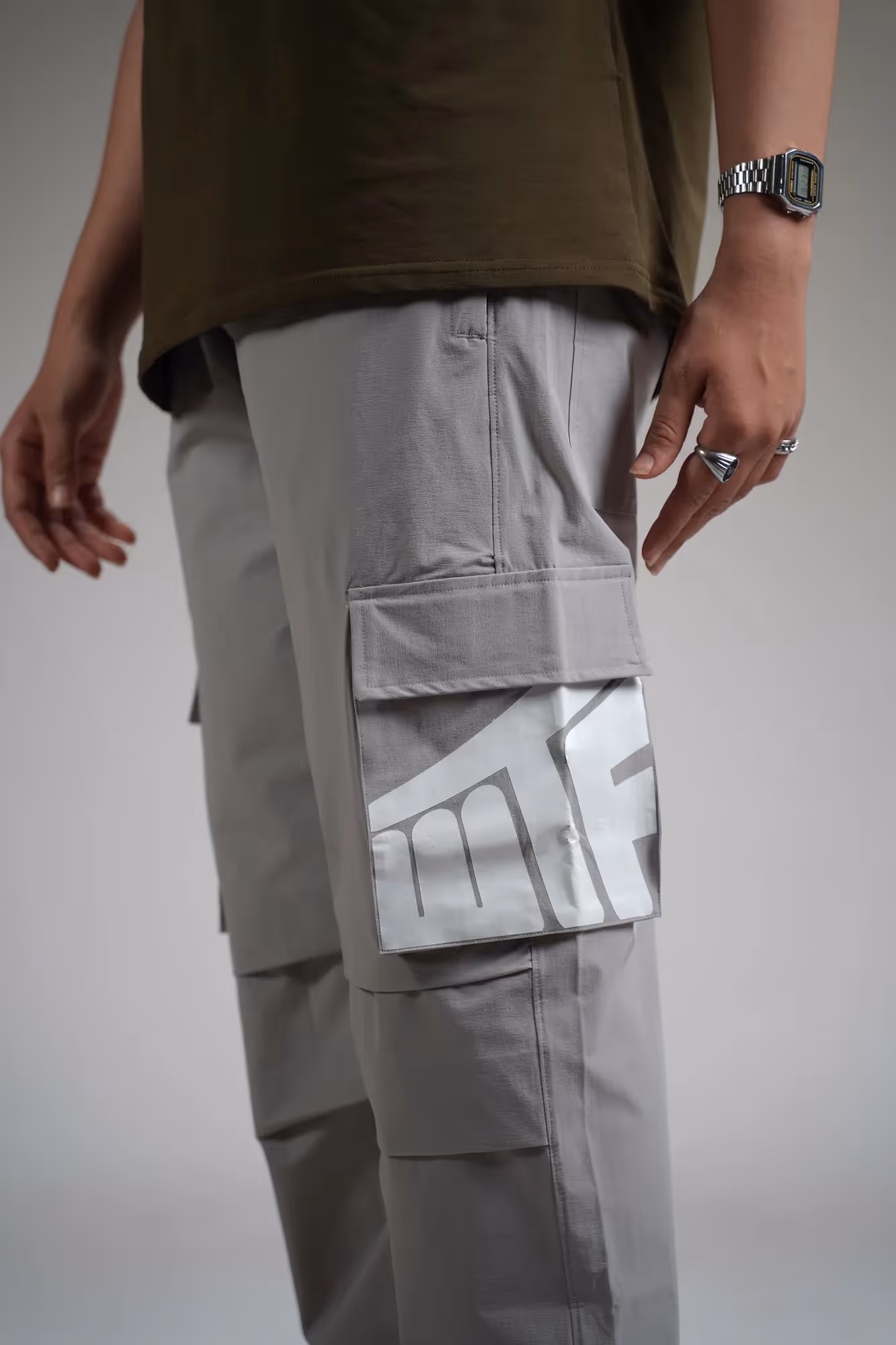 Ice Grey Parachute Pants  image 7
