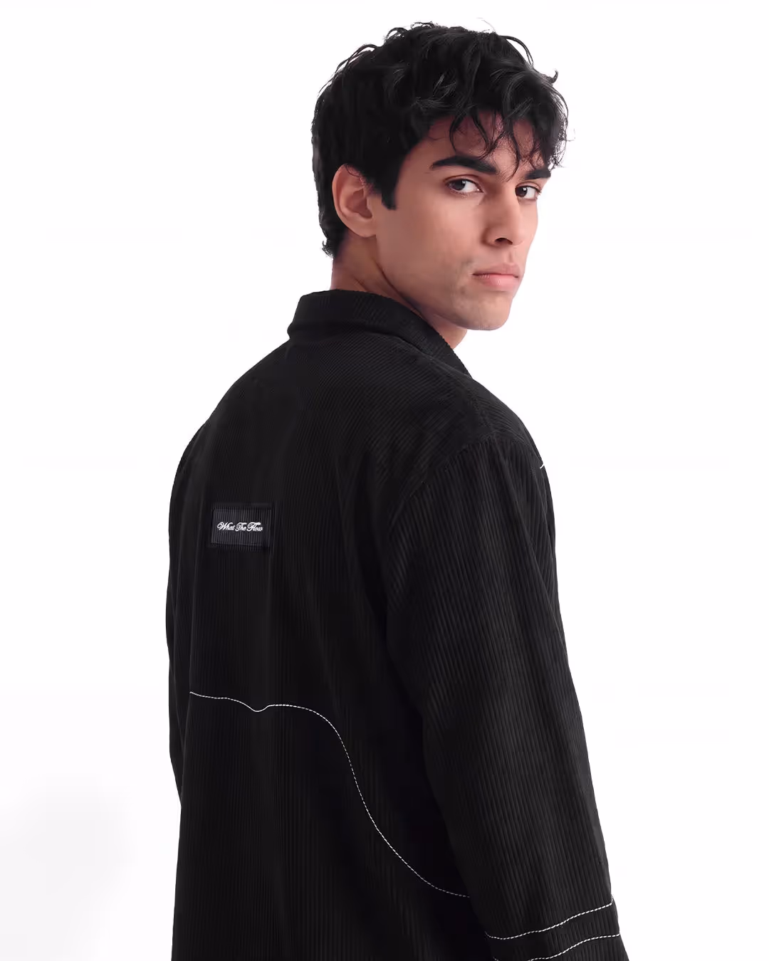 Infinite Black Ribbed Shirt image 3