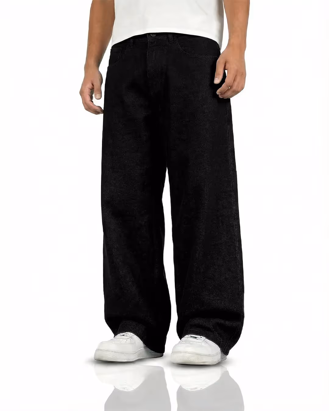 Inked Black Baggy Jeans image 1
