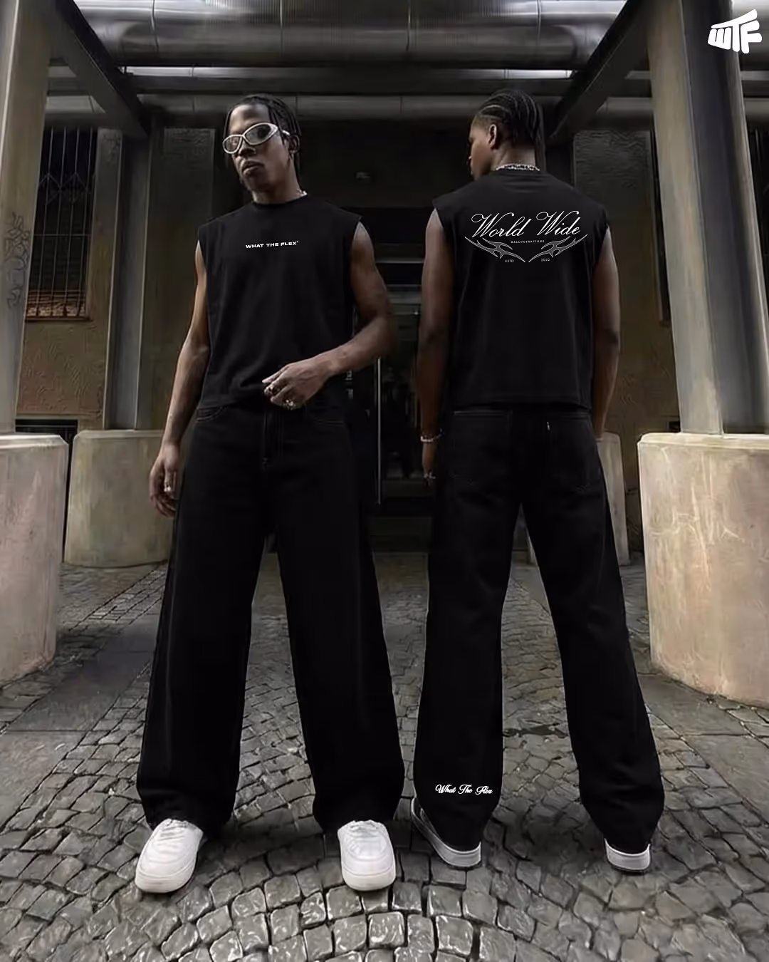 Inked Black Baggy Jeans image 4