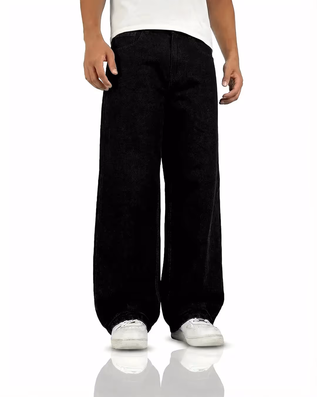 Inked Black Baggy Jeans image 7
