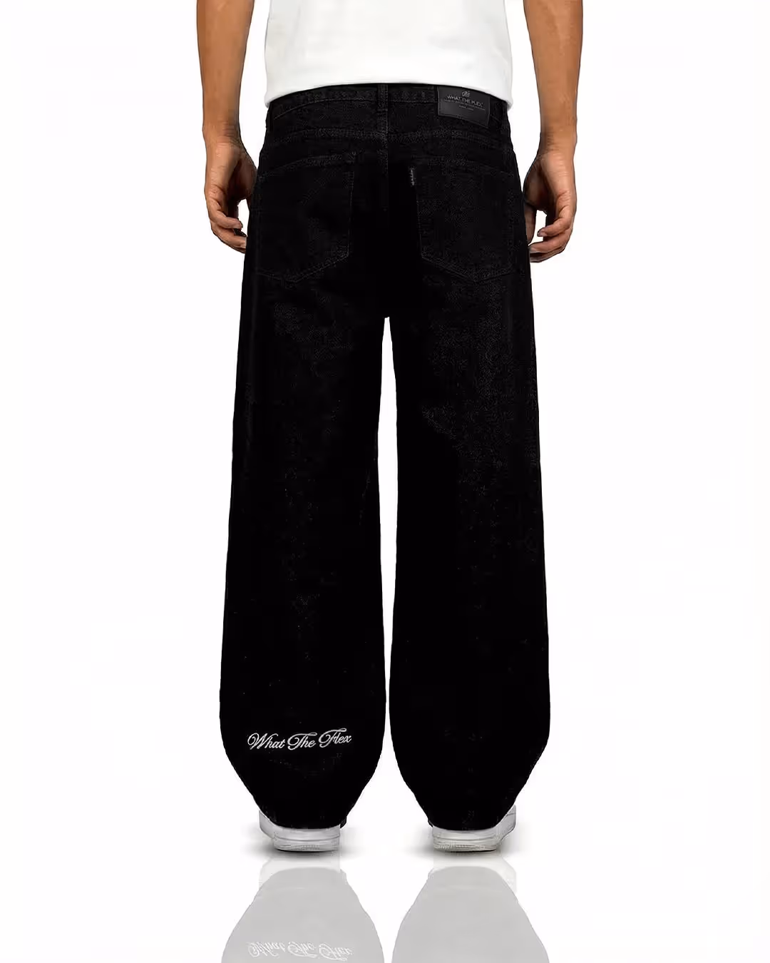 Inked Black Baggy Jeans image 8