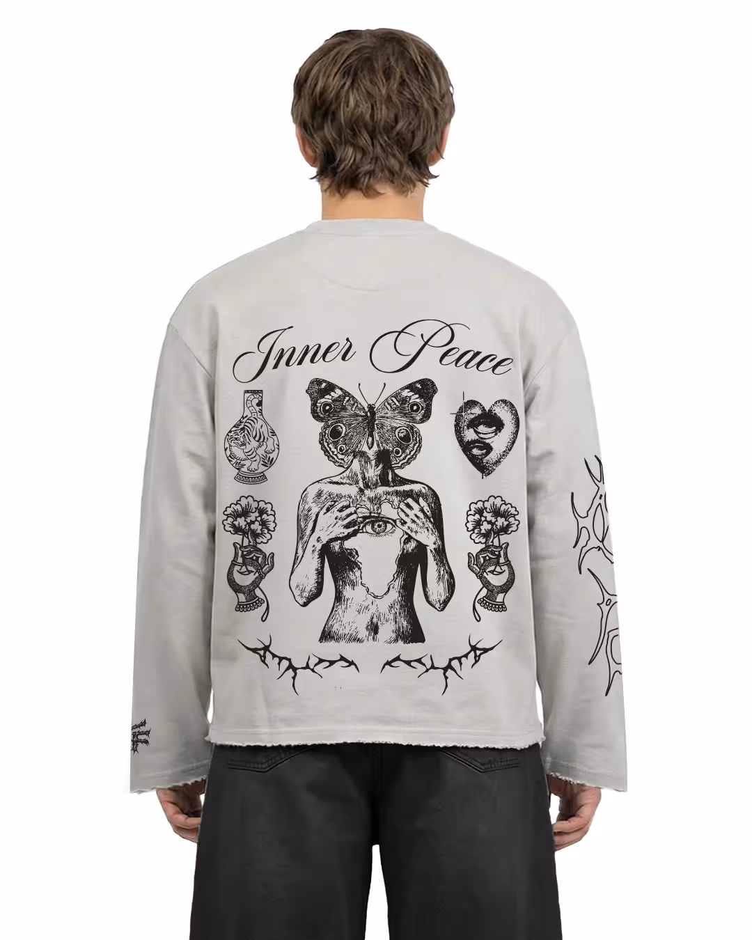 Inner Peace Full Sleeves Boxy-Fit T-shirt image 1
