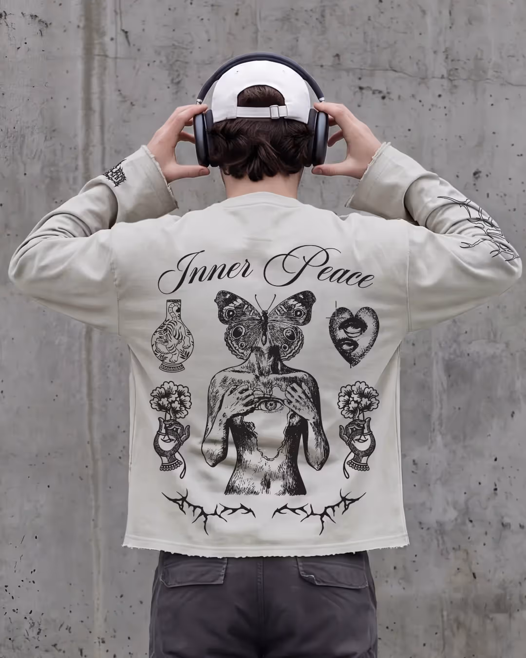 Inner Peace Full Sleeves Boxy-Fit T-shirt  image 6