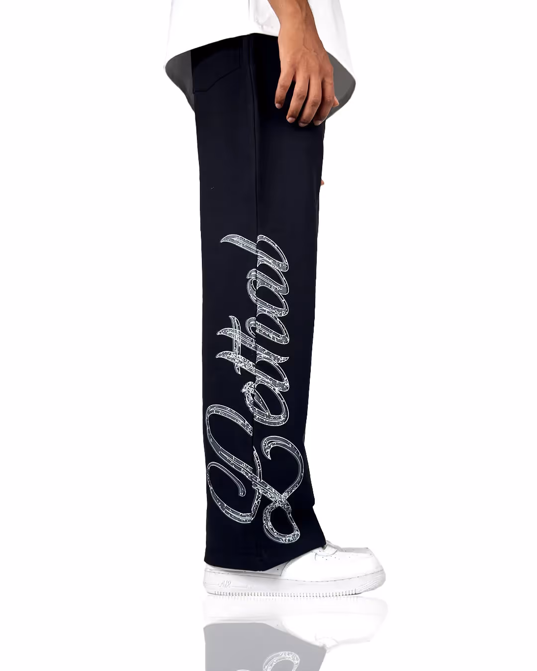 Lethal Black Essential Cotton Pants  image 4
