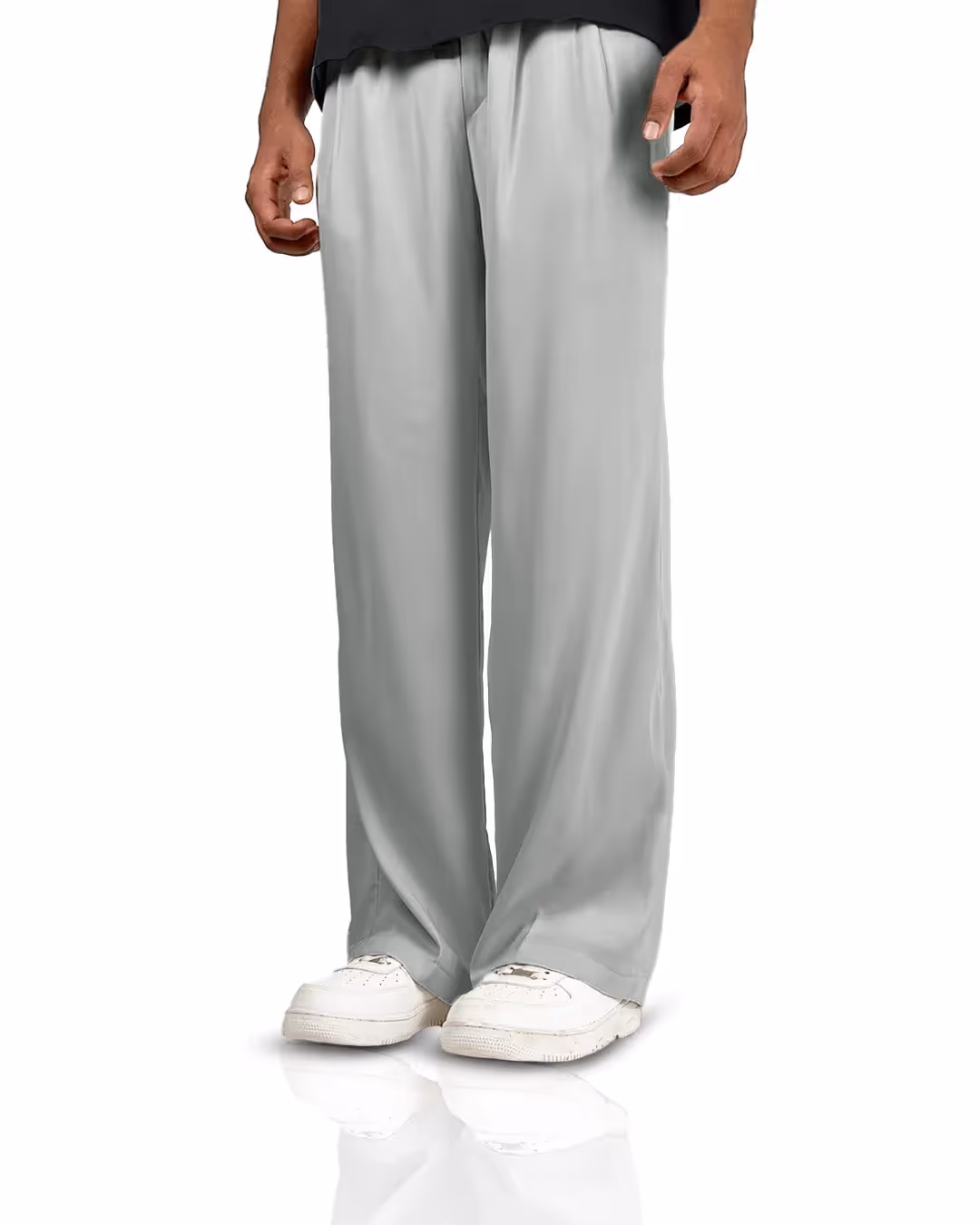Light Grey Classic Korean Pants image 1