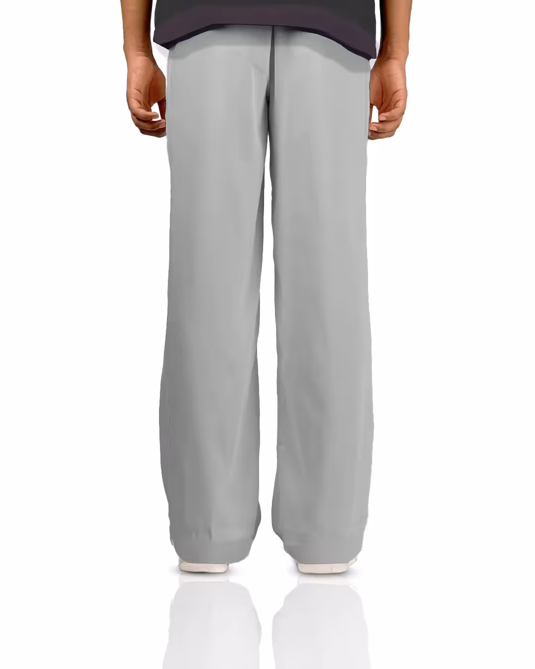 Light Grey Classic Korean Pants image 5