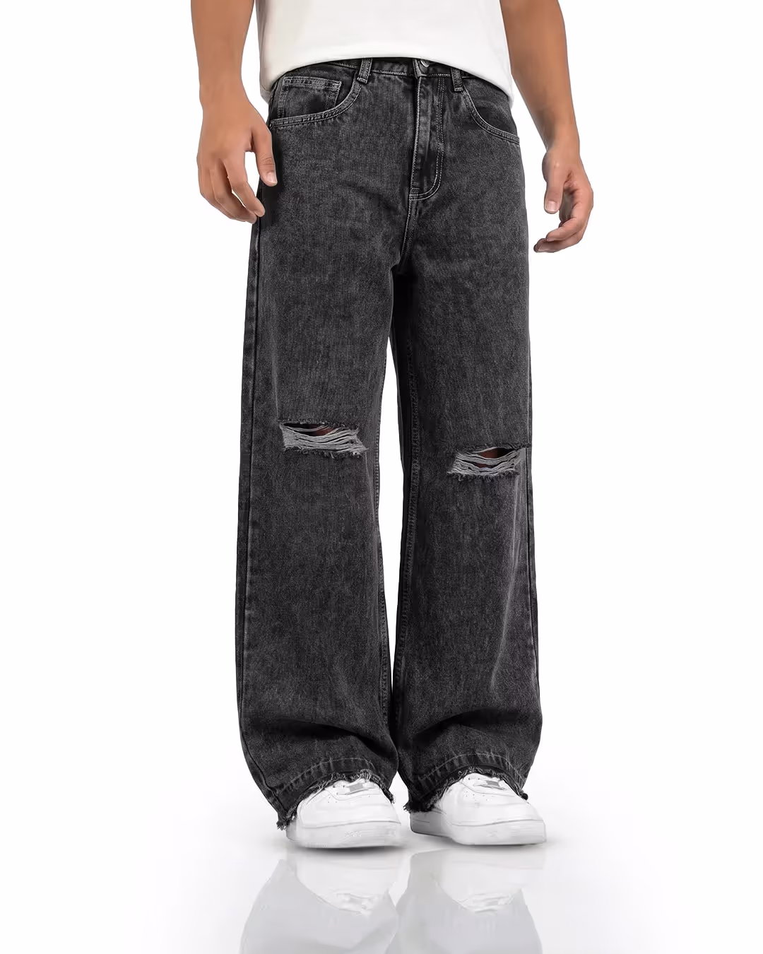 Lost Black Rugged Baggy Jeans image 2