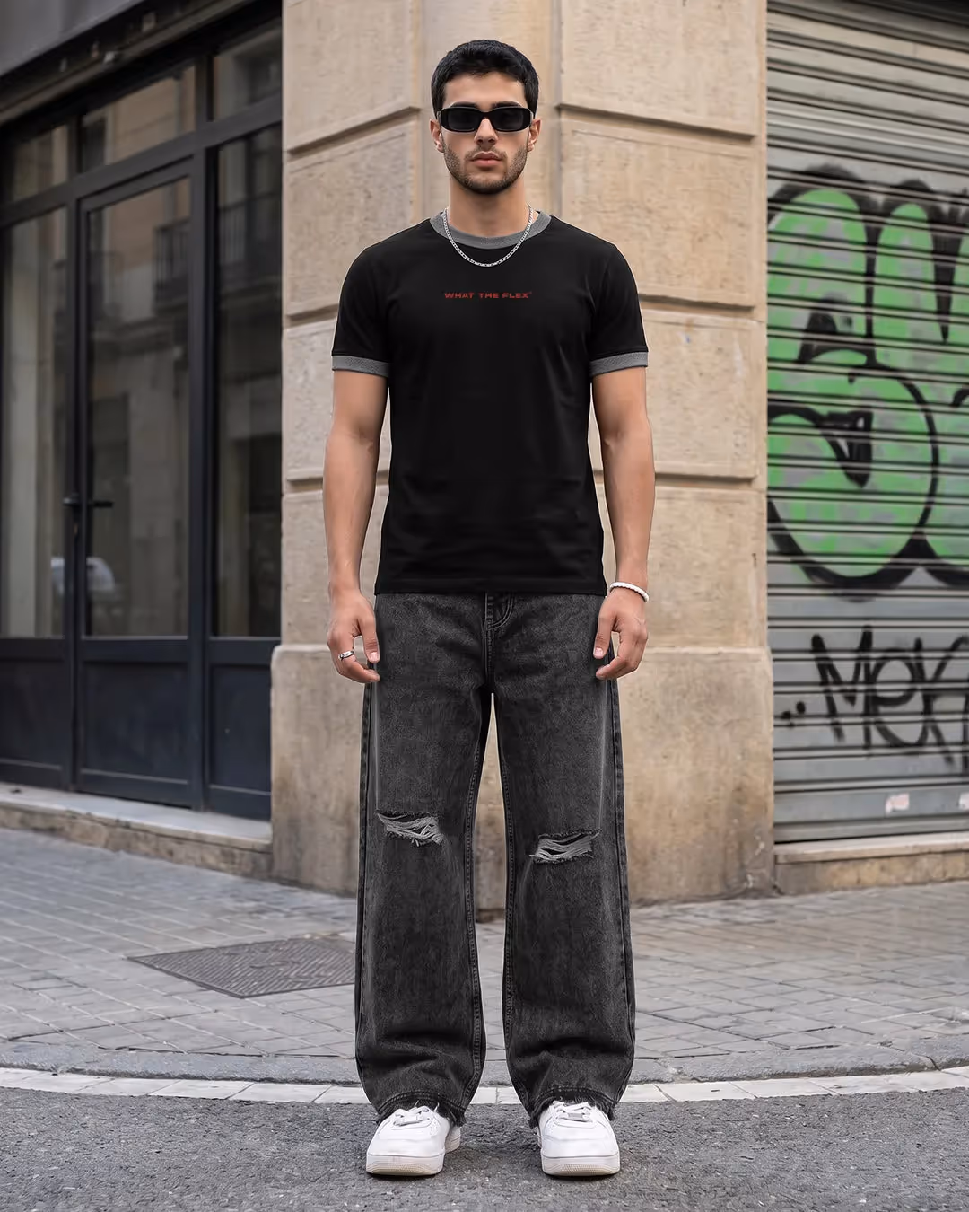 Lost Black Rugged Baggy Jeans image 5