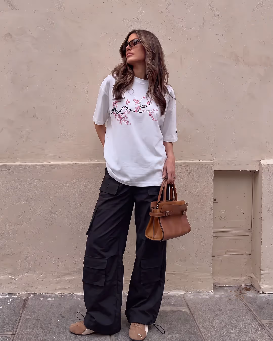 Lost Bloom Boxy-Fit White T-shirt image 2