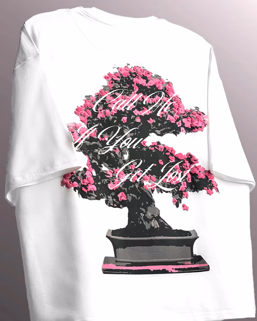 Lost Bloom Boxy-Fit White T-shirt image 3