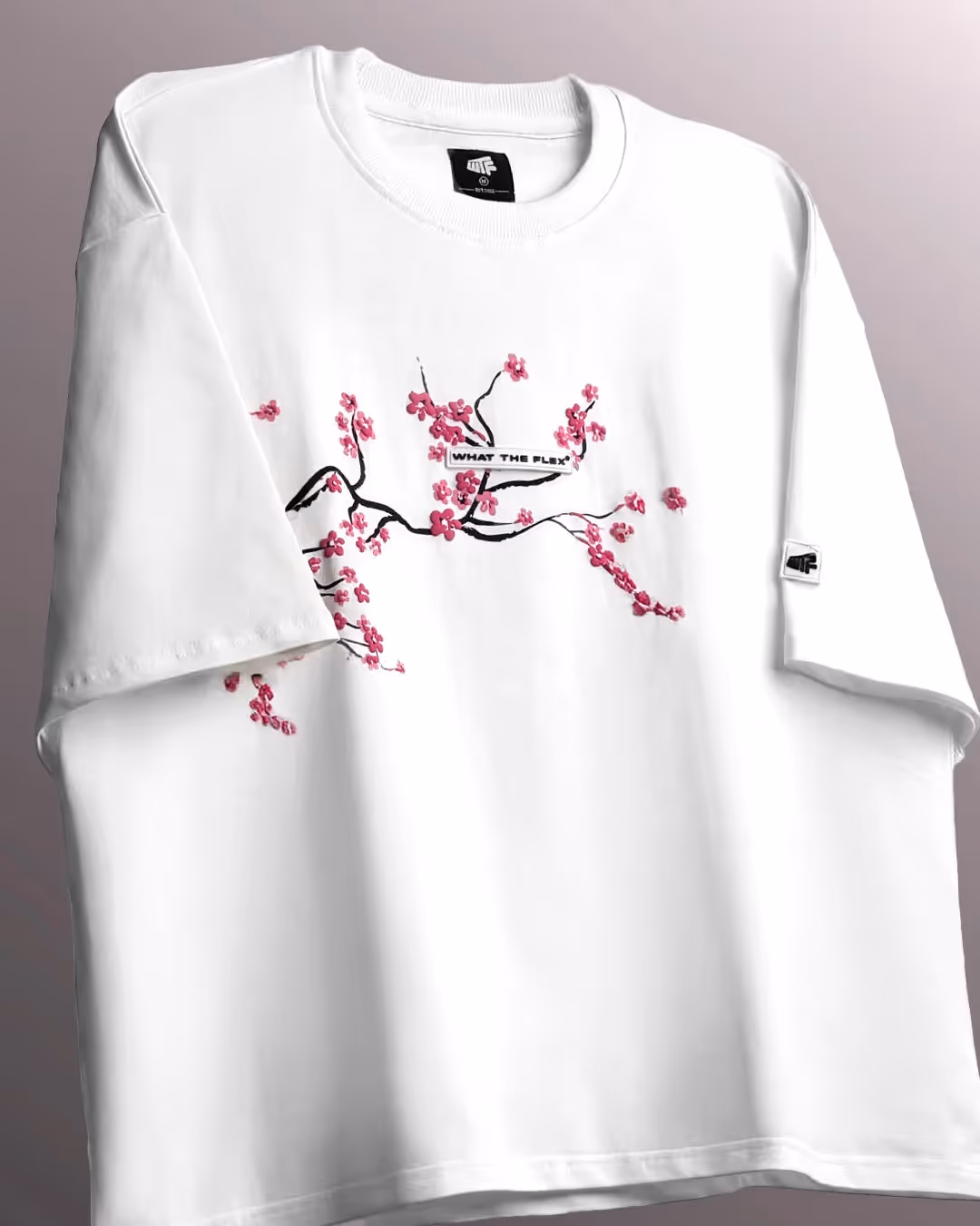 Lost Bloom Boxy-Fit White T-shirt image 4