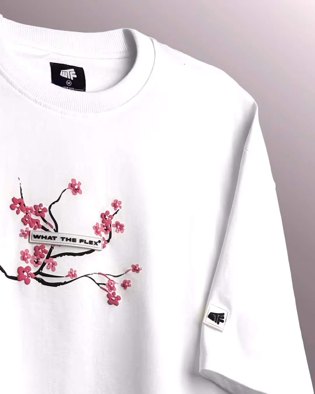 Lost Bloom Boxy-Fit White T-shirt image 5