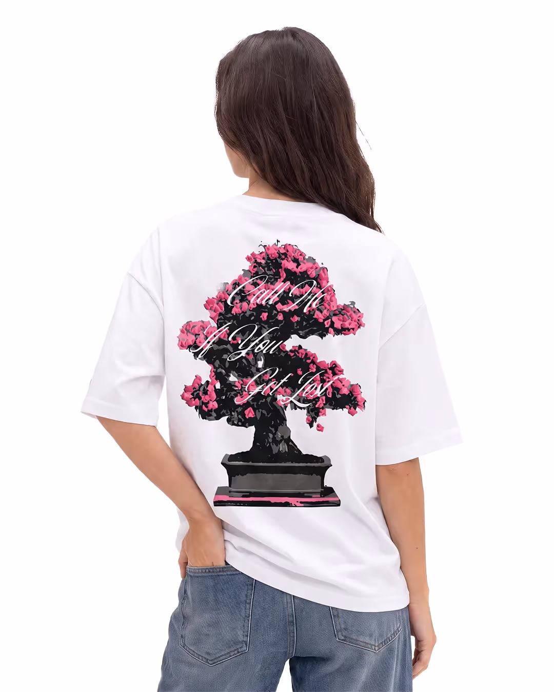 Lost Bloom Boxy-Fit White T-shirt image 6