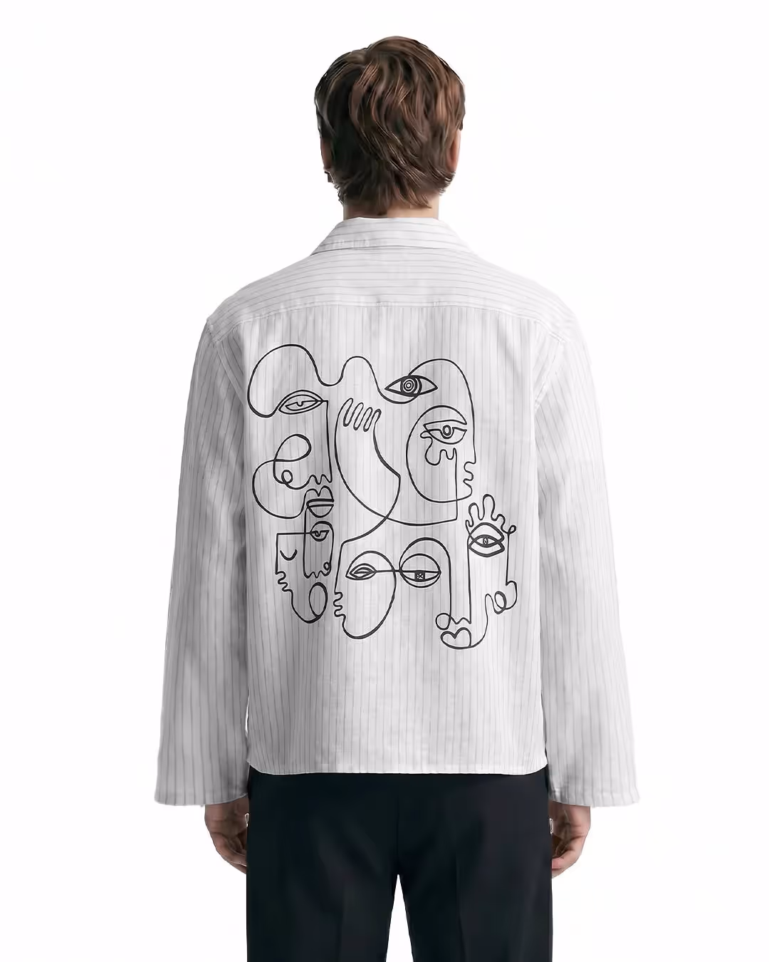 Lost Faces Linen Striped Shirt image 1