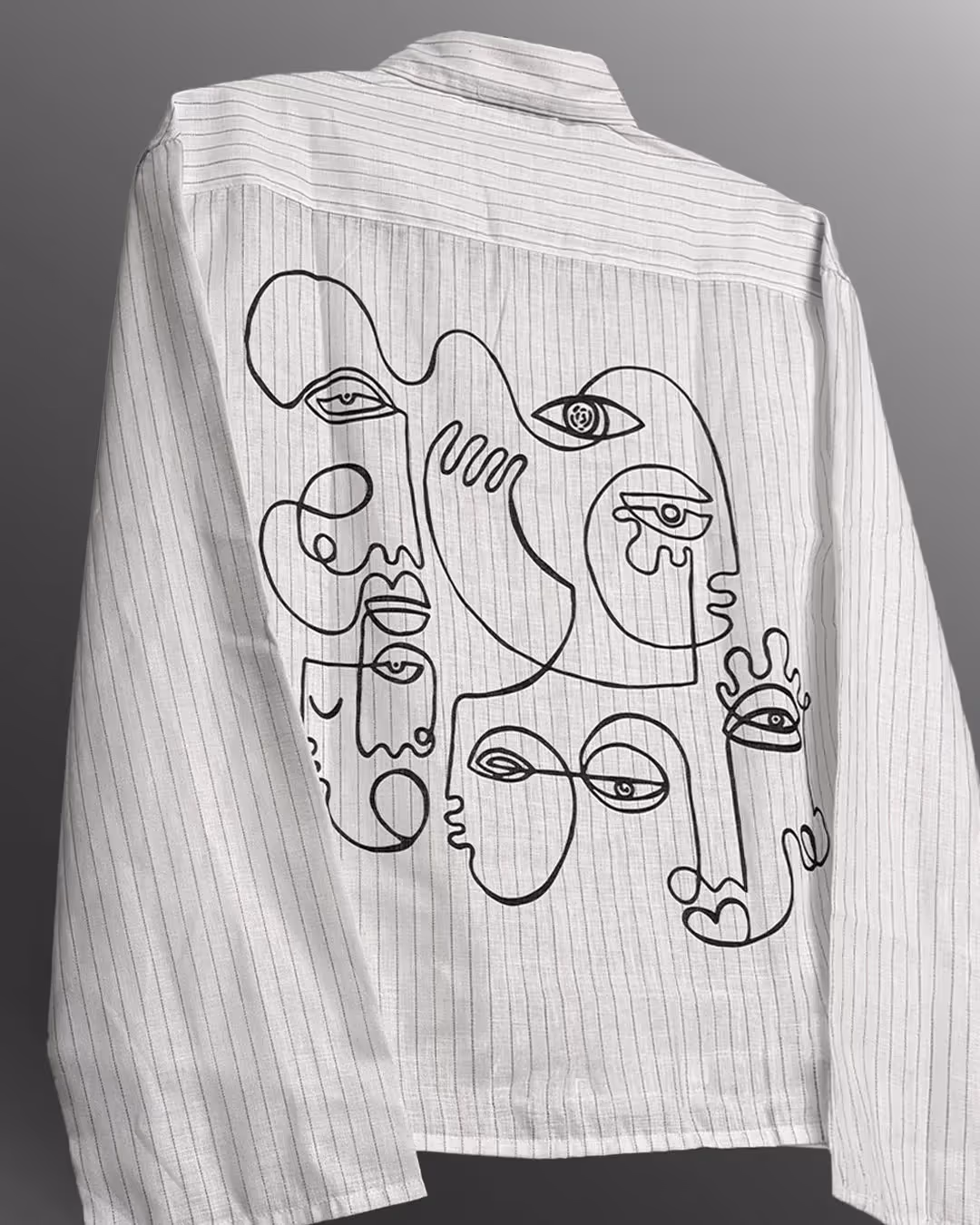 Lost Faces Linen Striped Shirt image 3
