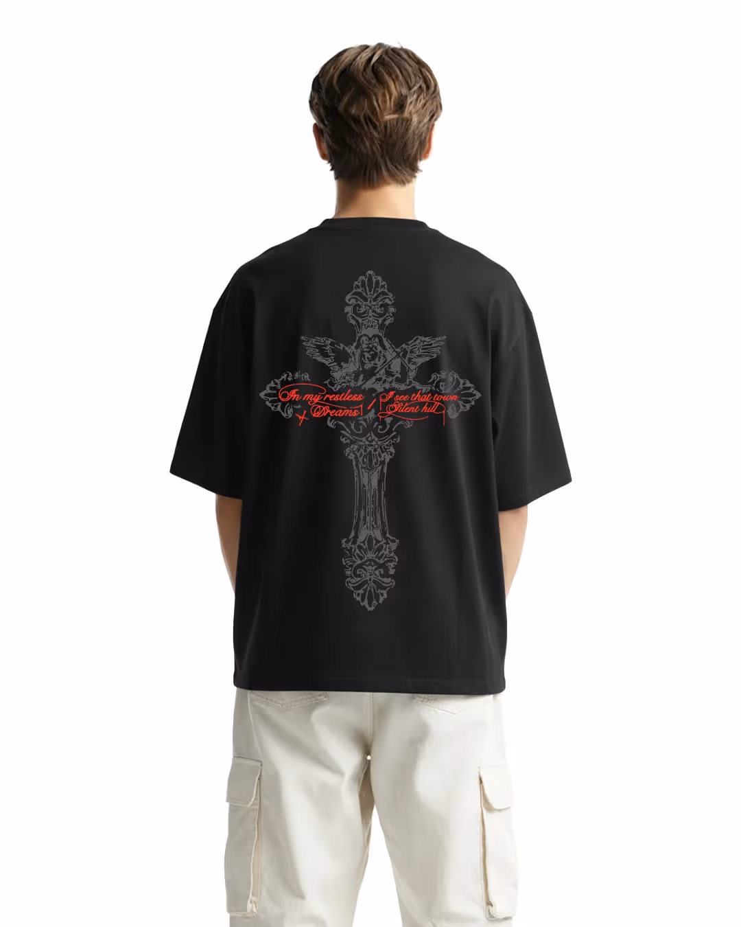Lost Scriptures Black Embroidery T-Shirt image 1
