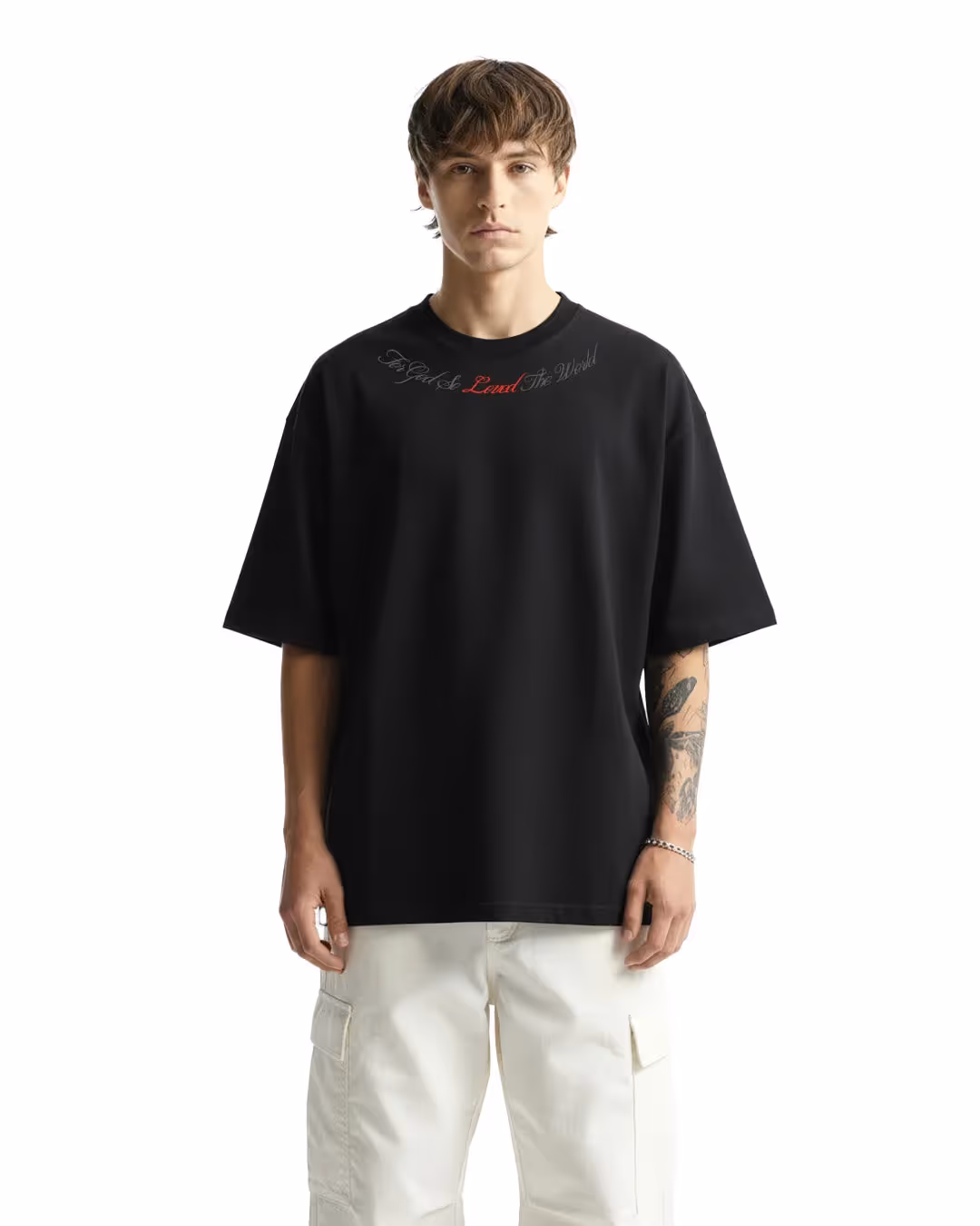 Lost Scriptures Black Embroidery T-Shirt  image 2