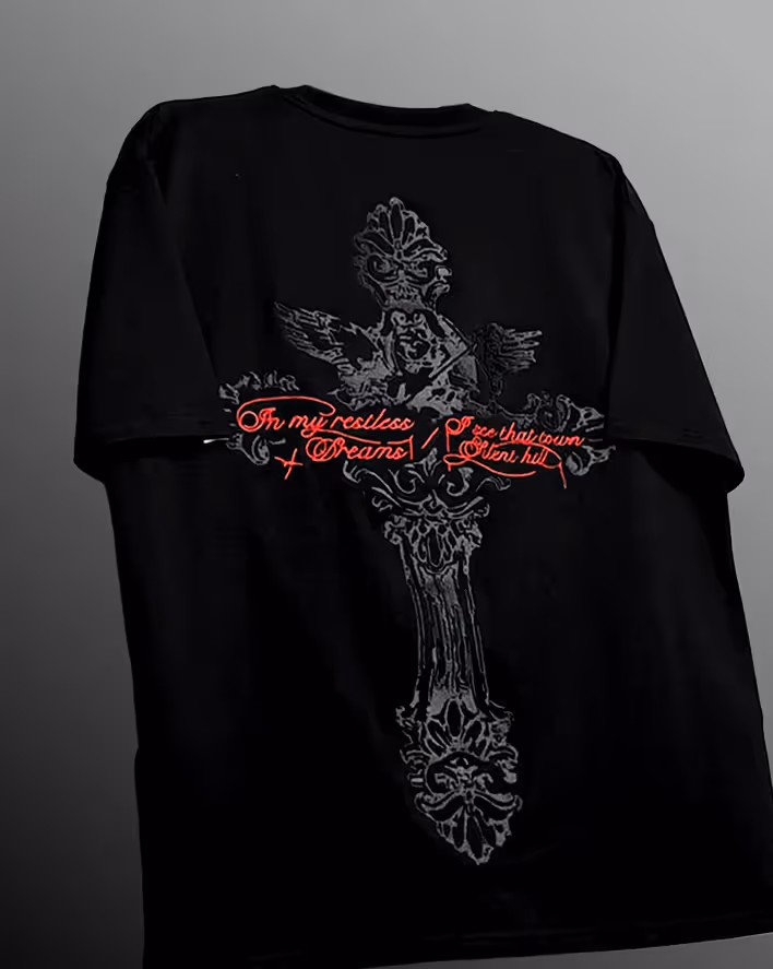 Lost Scriptures Black Embroidery T-Shirt  image 3