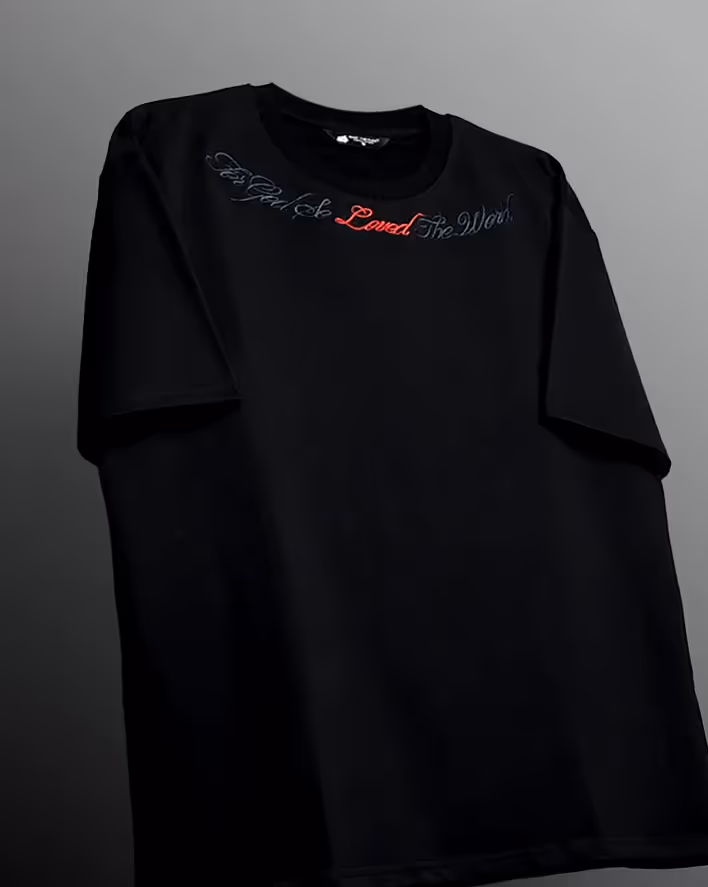 Lost Scriptures Black Embroidery T-Shirt  image 5