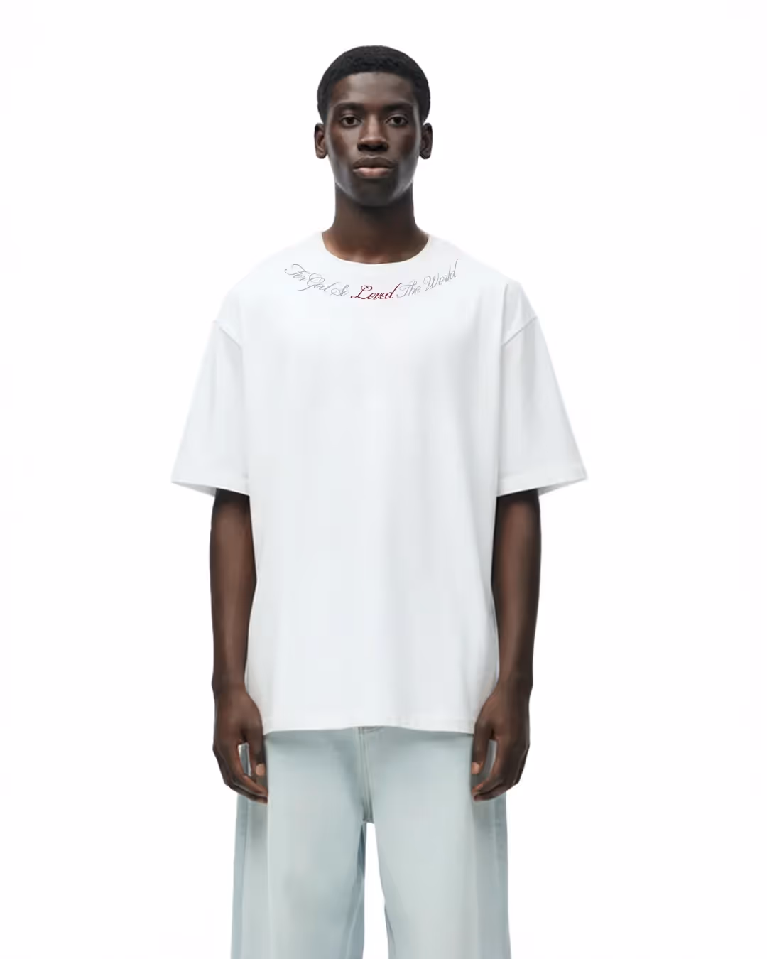 Lost Scriptures Embroidery White T-Shirt image 1
