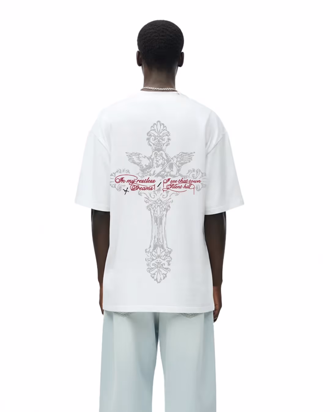 Lost Scriptures Embroidery White T-Shirt  image 2