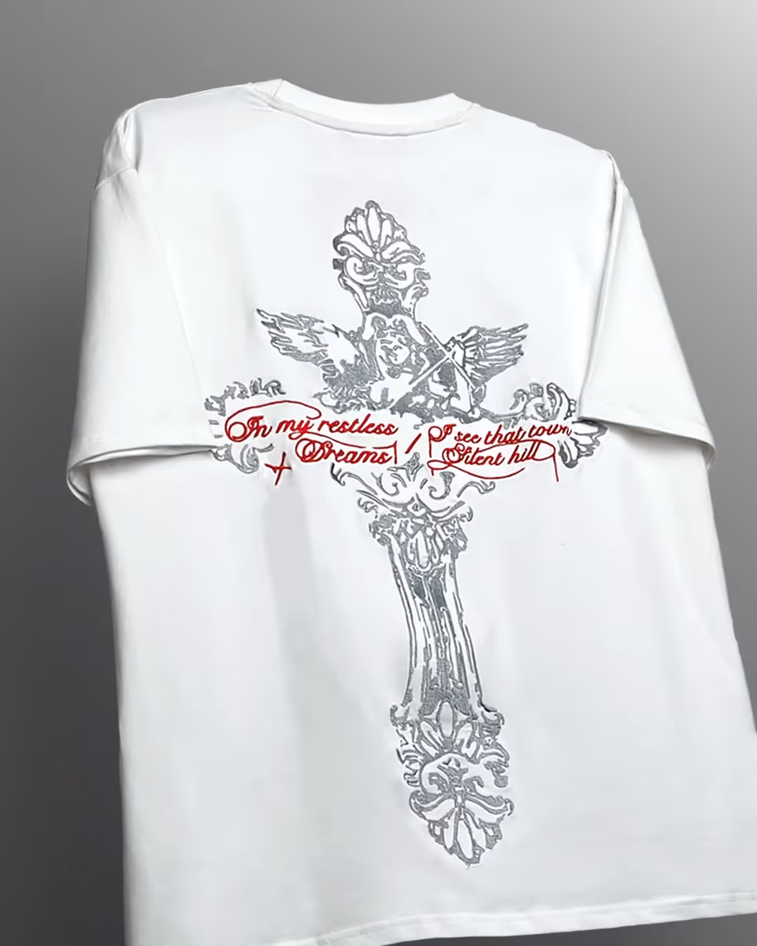 Lost Scriptures Embroidery White T-Shirt  image 5