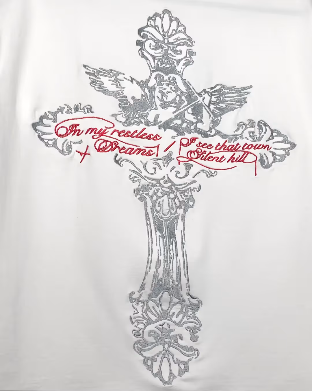 Lost Scriptures Embroidery White T-Shirt  image 6