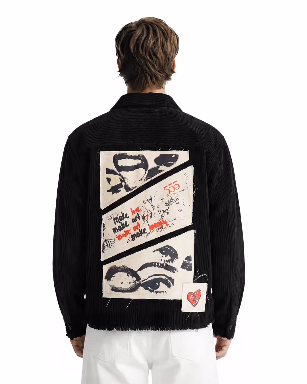 Make Art Black Ribbed Shirt image 1
