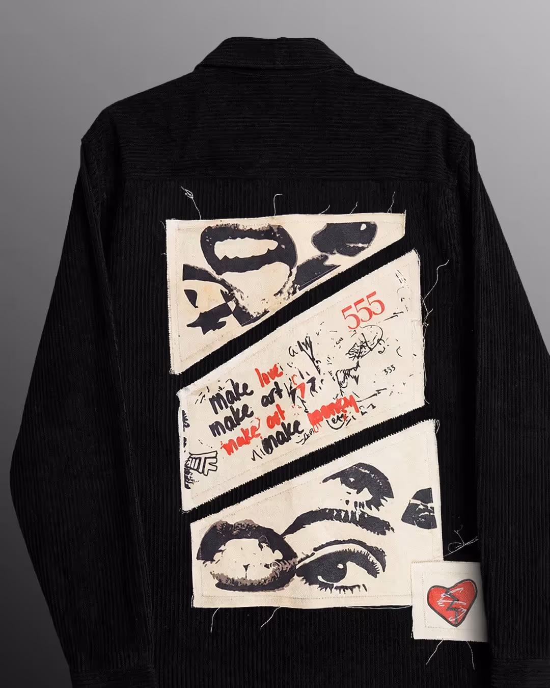 Make Art Black Ribbed Shirt  image 5
