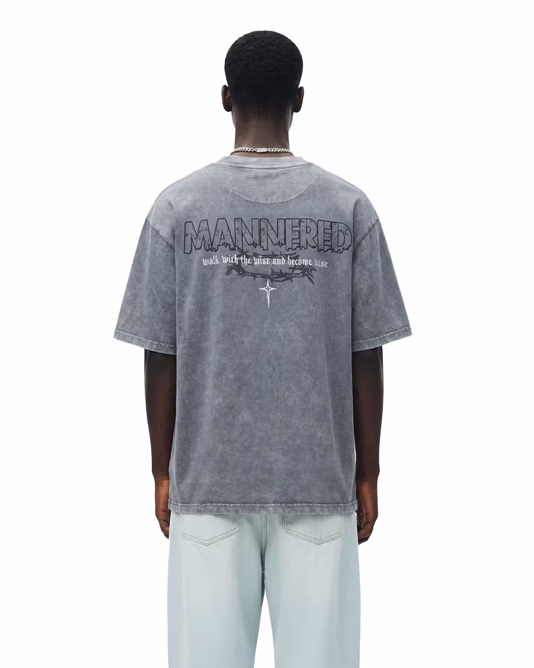 Mannered Grey Acid Wash T-Shirt image 1