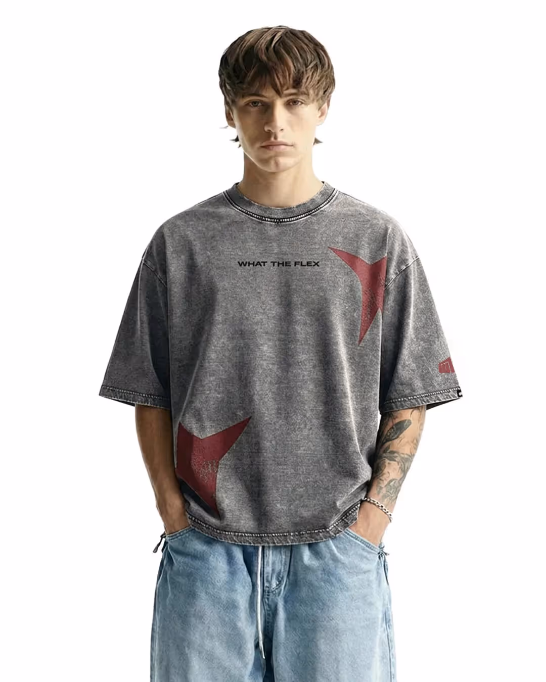 Maximus Travis Scott Acid Wash Boxy-Fit T-Shirt image 2