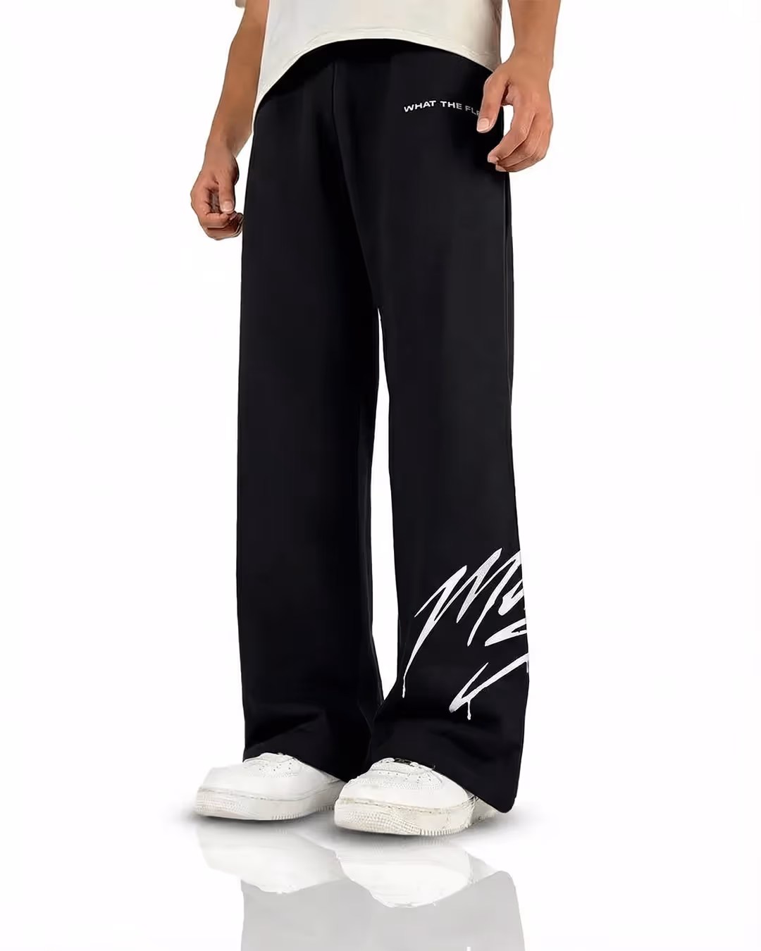 Motion Sick Black Cotton Pant image 1