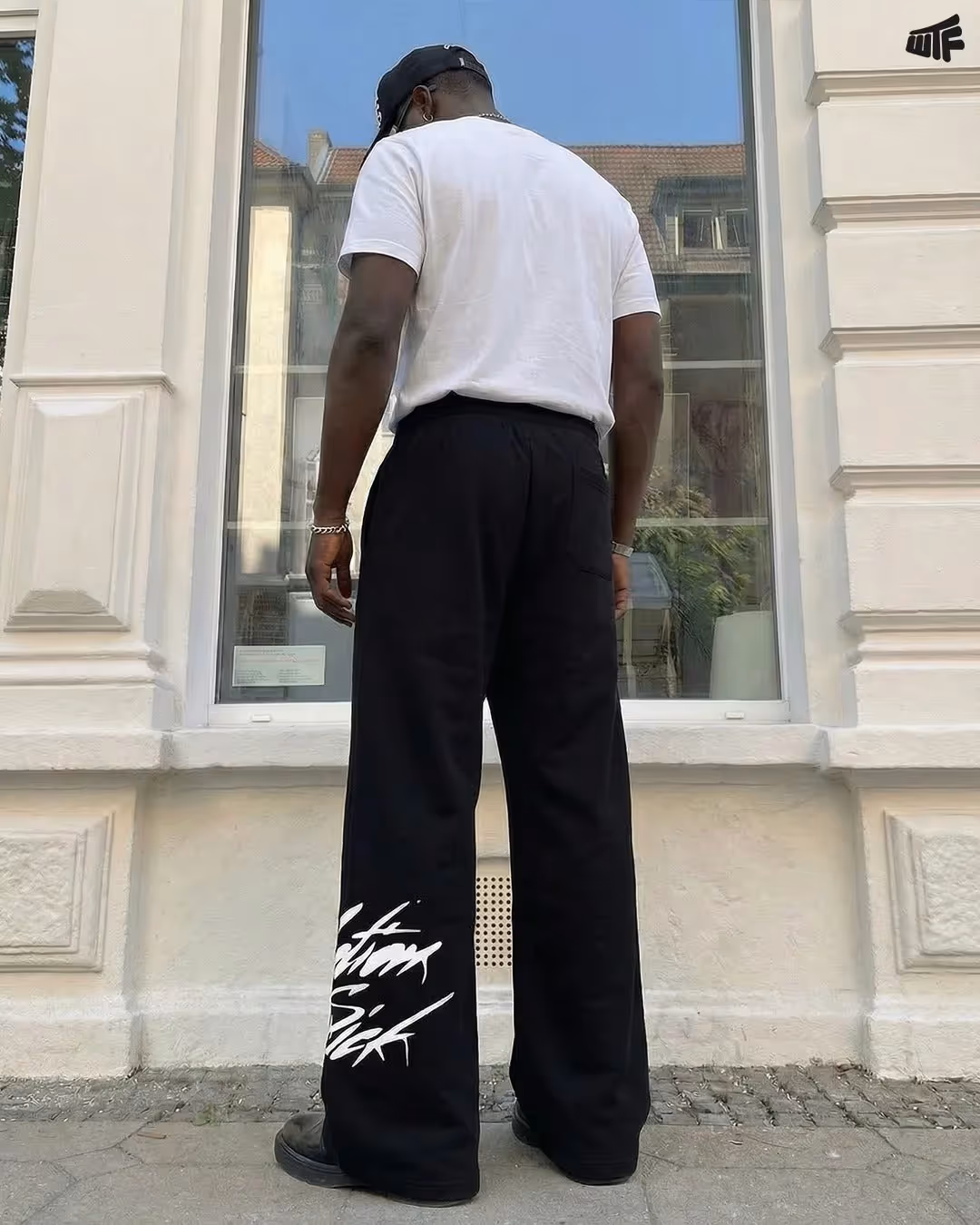 Motion Sick Black Cotton Pant image 4