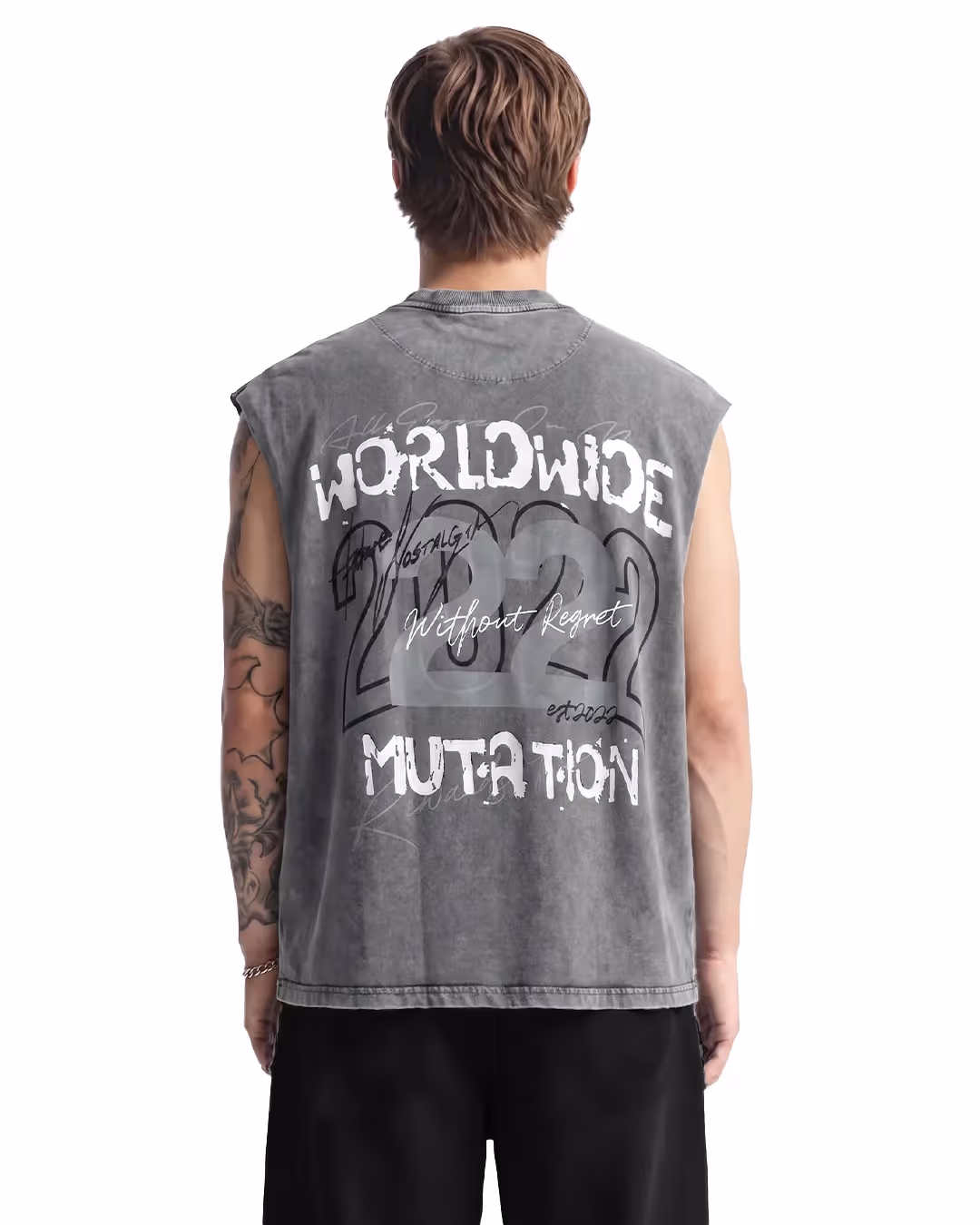 Mutation Grey Acid Wash Boxy Vest image 2