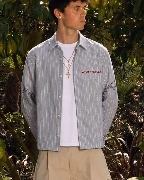 My Place Linen Striped Shirt image 4