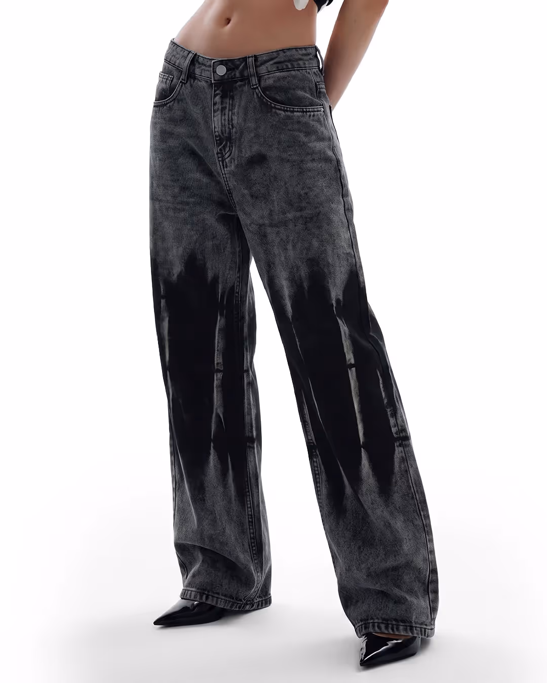 Nightmare Grey Baggy Jeans image 1