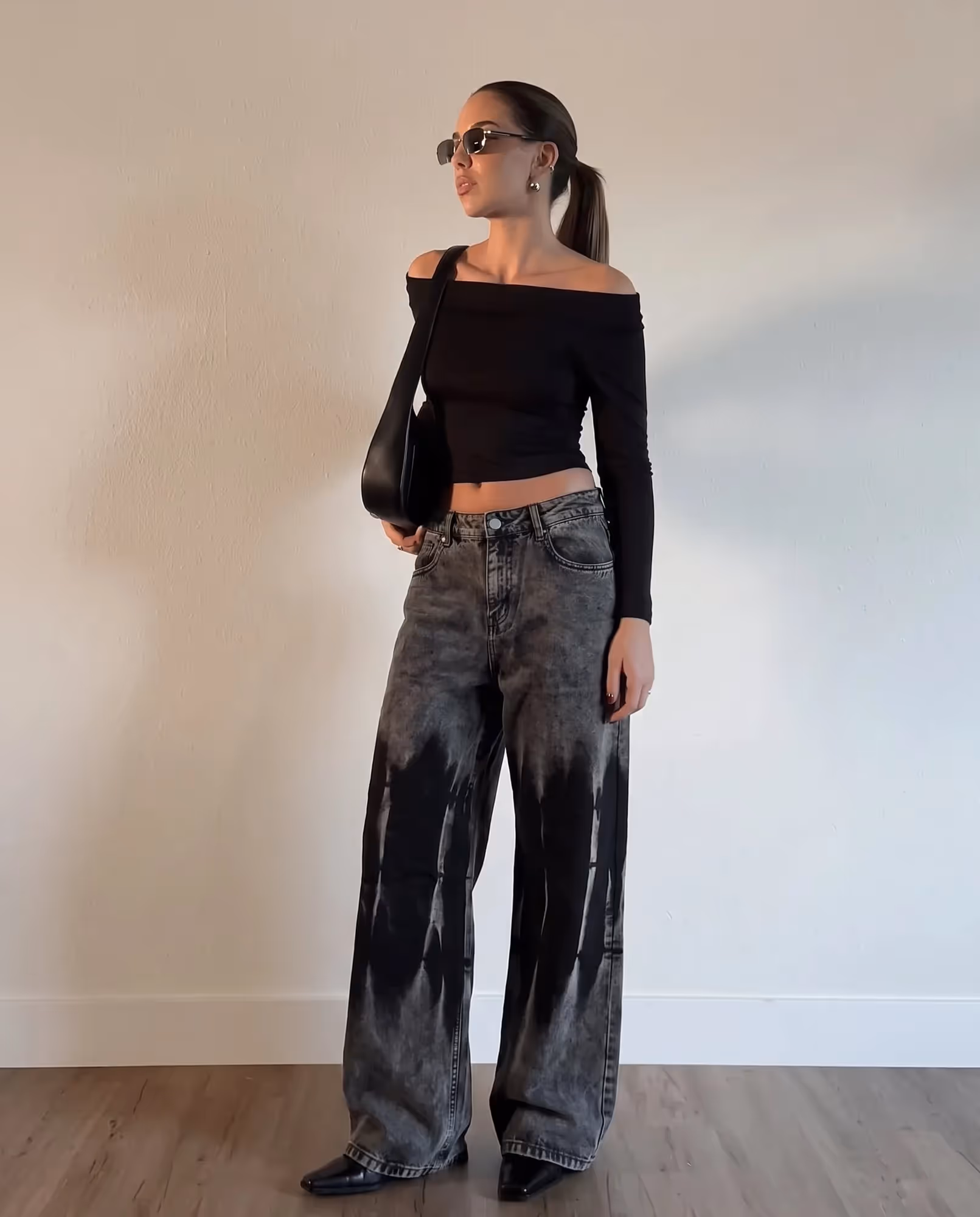 Nightmare Grey Baggy Jeans image 2