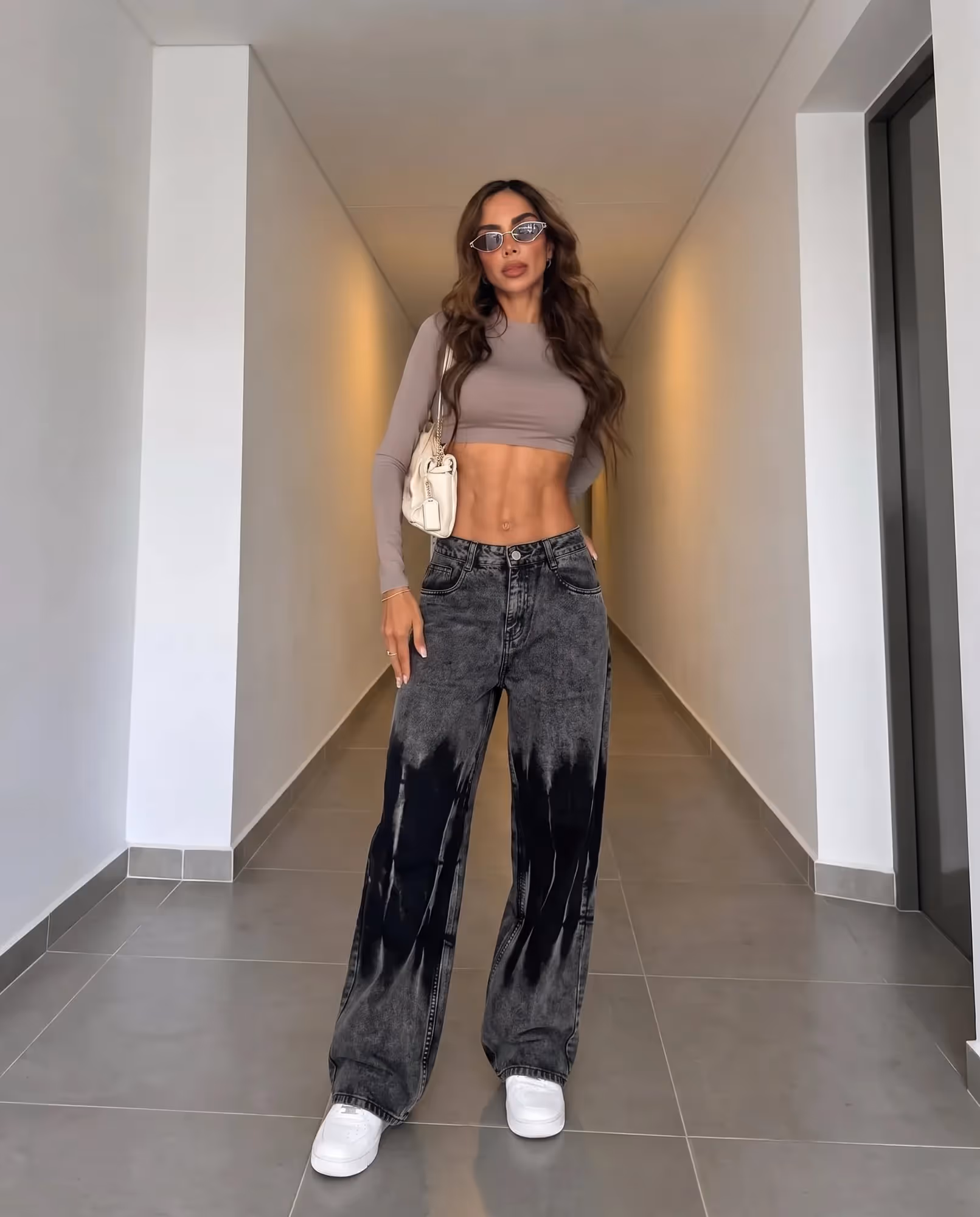 Nightmare Grey Baggy Jeans image 4