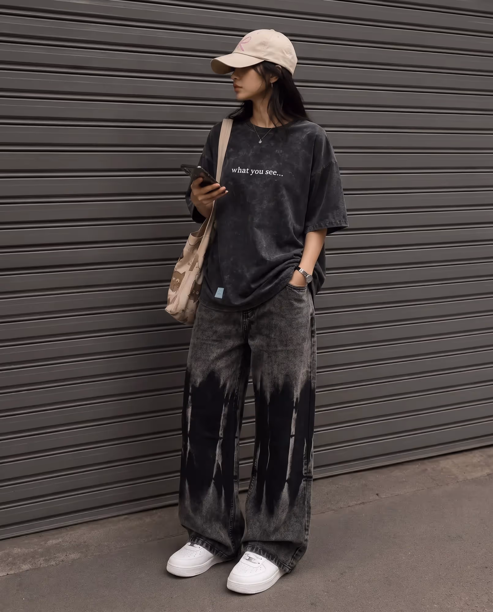 Nightmare Grey Baggy Jeans image 5