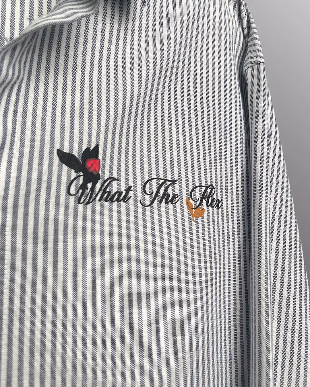 Not Just A Dream Grey Full Sleeves Striped Shirt image 7