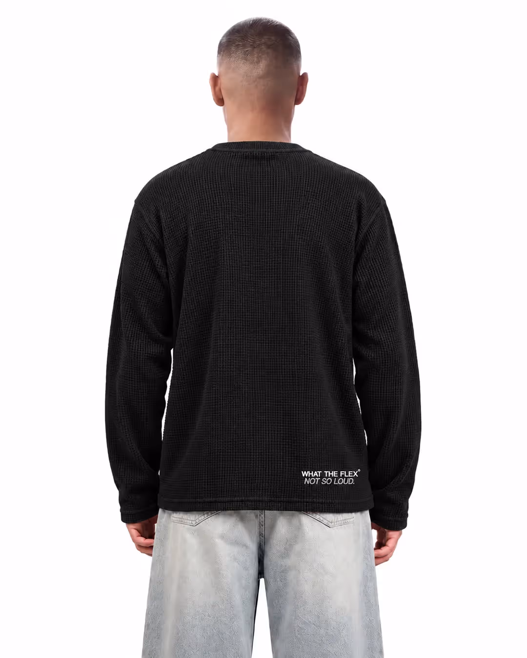 Not So Loud Black Henley T-shirt image 2