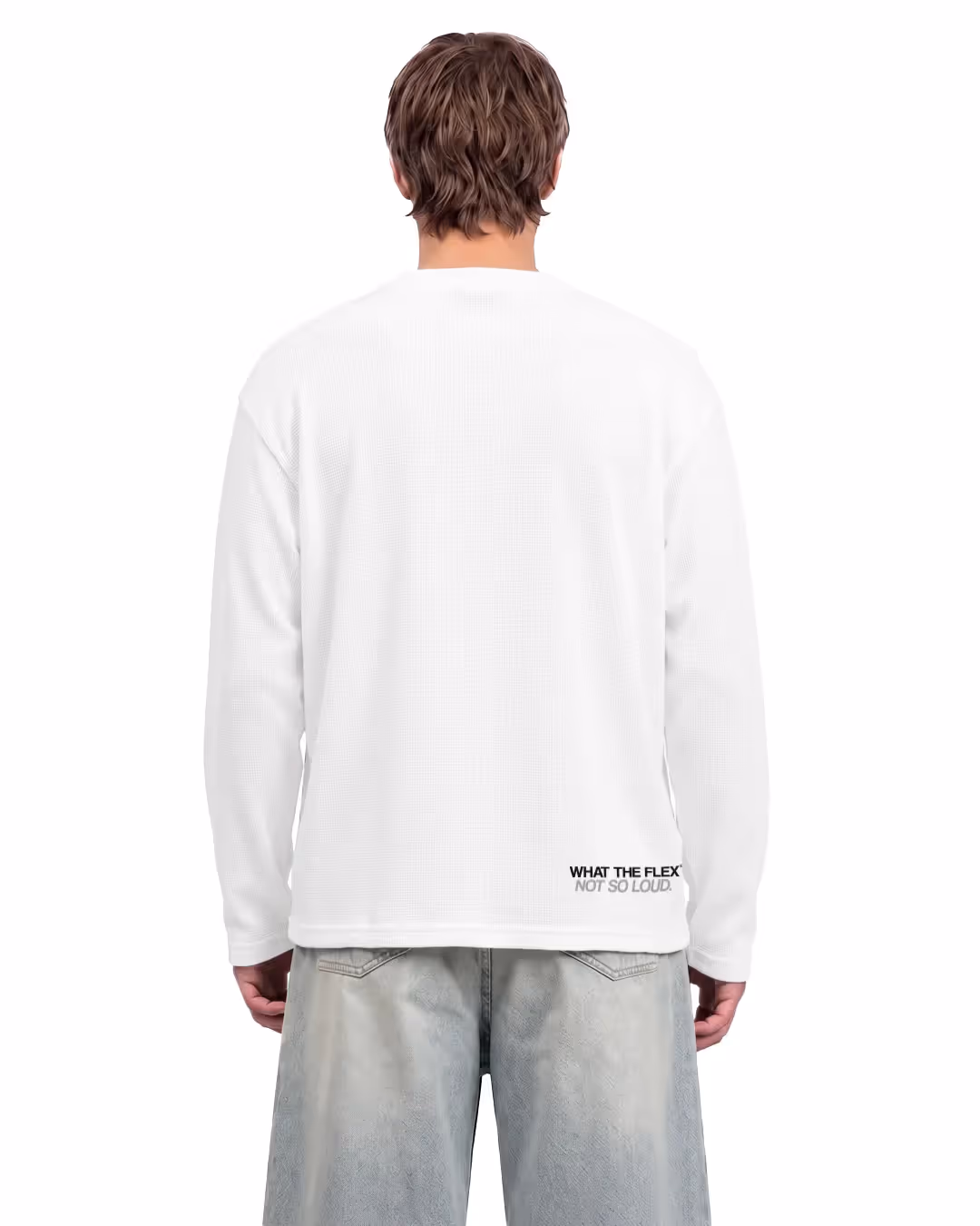 Not So Loud White Henley T-shirt image 2